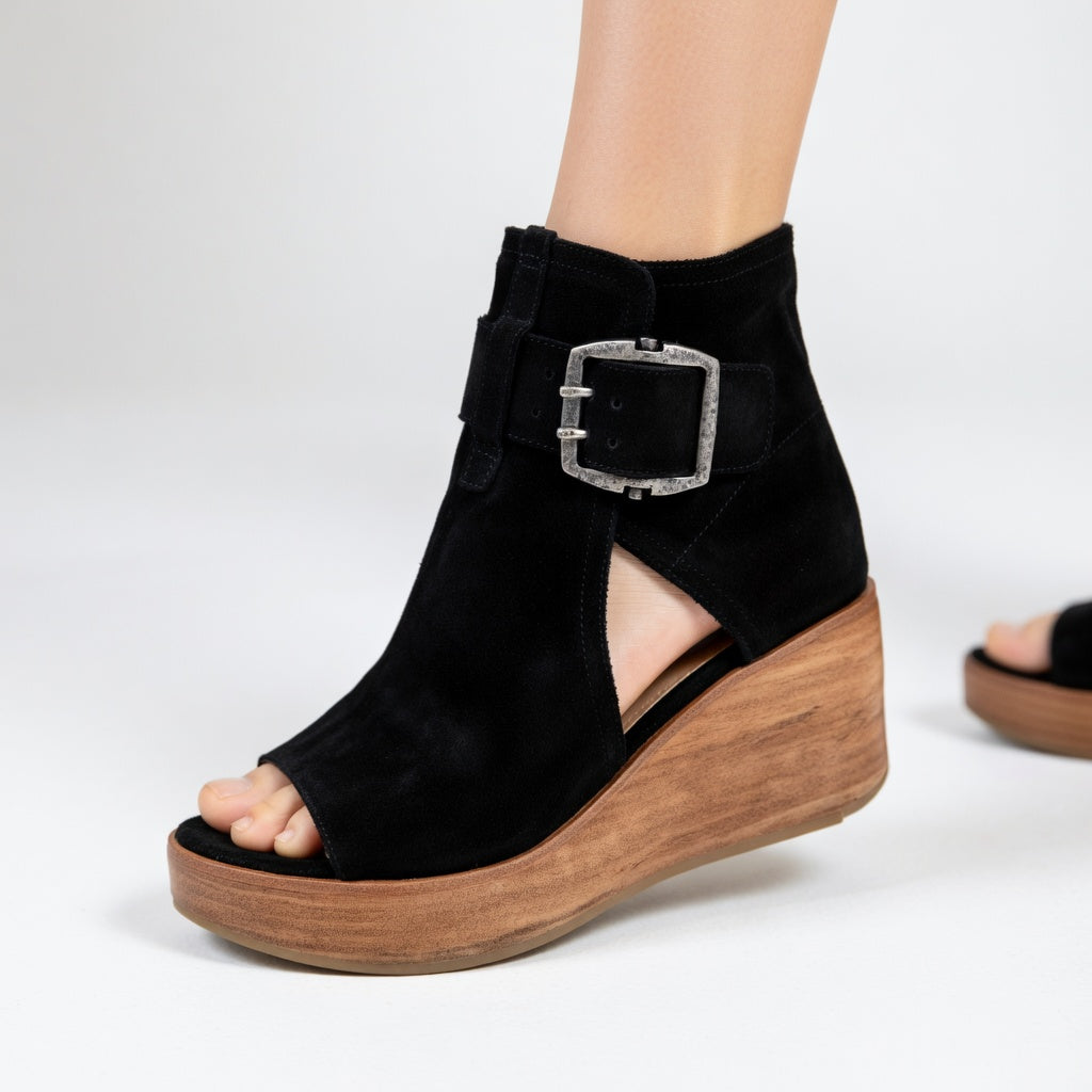 Orélisse™ — Bottines compensées ouvertes style moderne