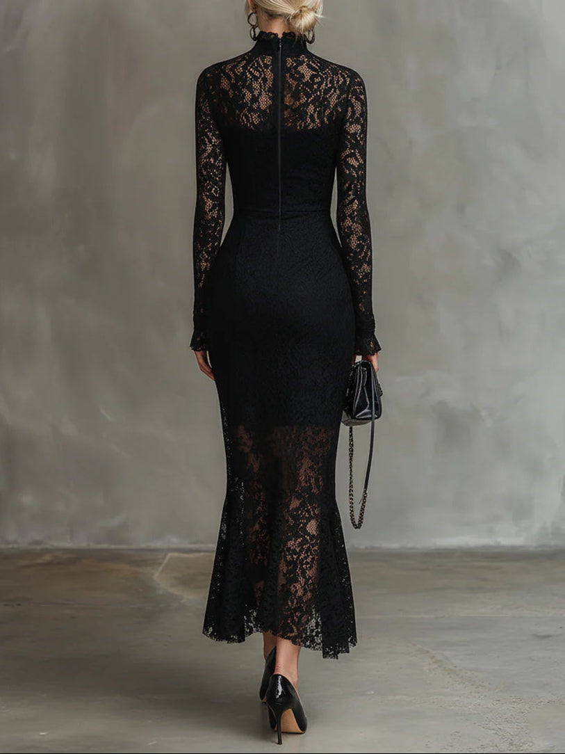 Mariette — Robe longue en dentelle