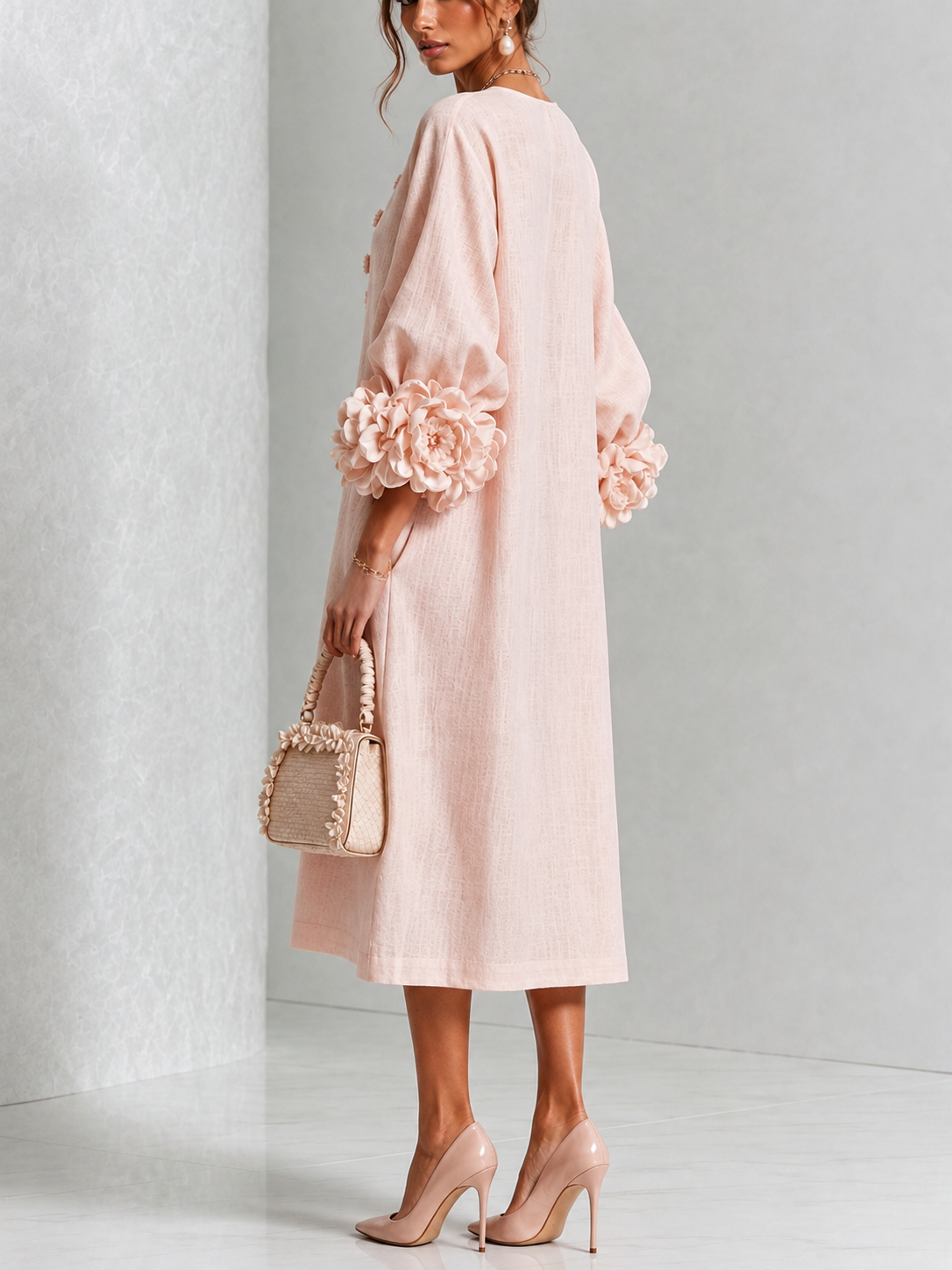 LILIANA - ROBE MIDI FLORALE ÉLÉGANTE