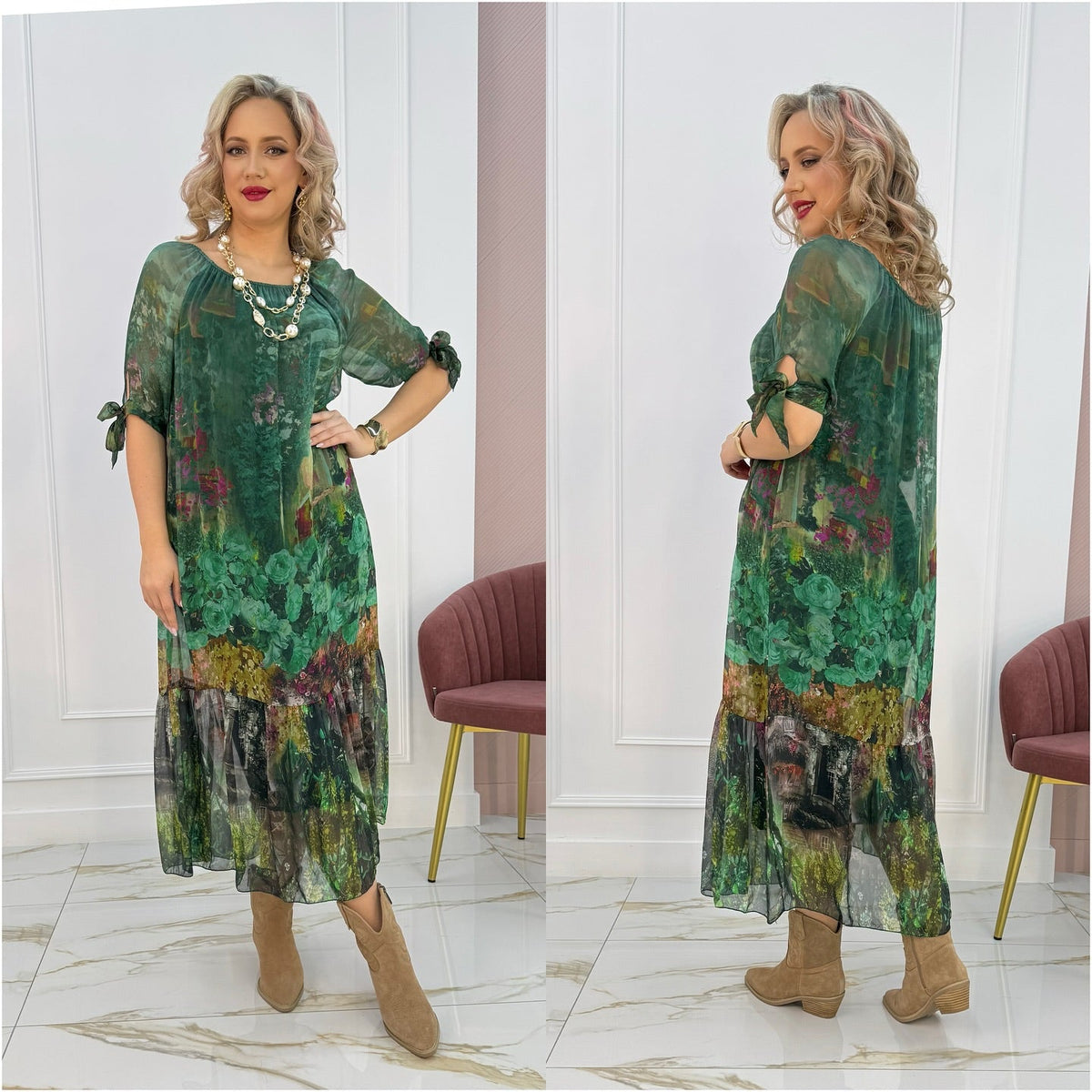 Clémence™ | Robe longue élégante florale confortable