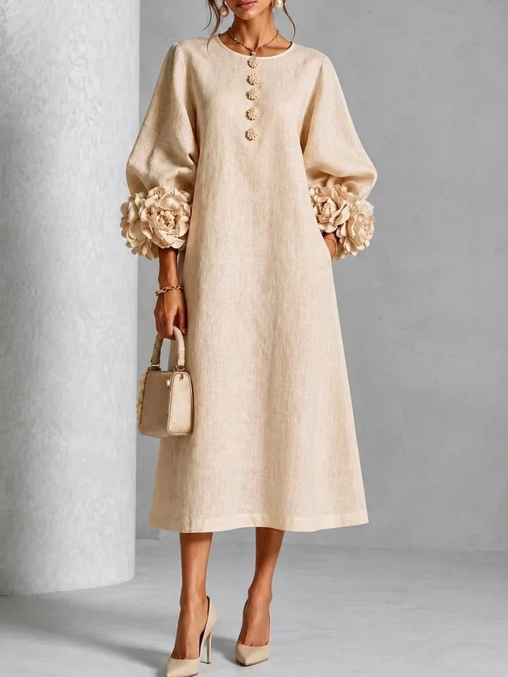 LILIANA - ROBE MIDI FLORALE ÉLÉGANTE