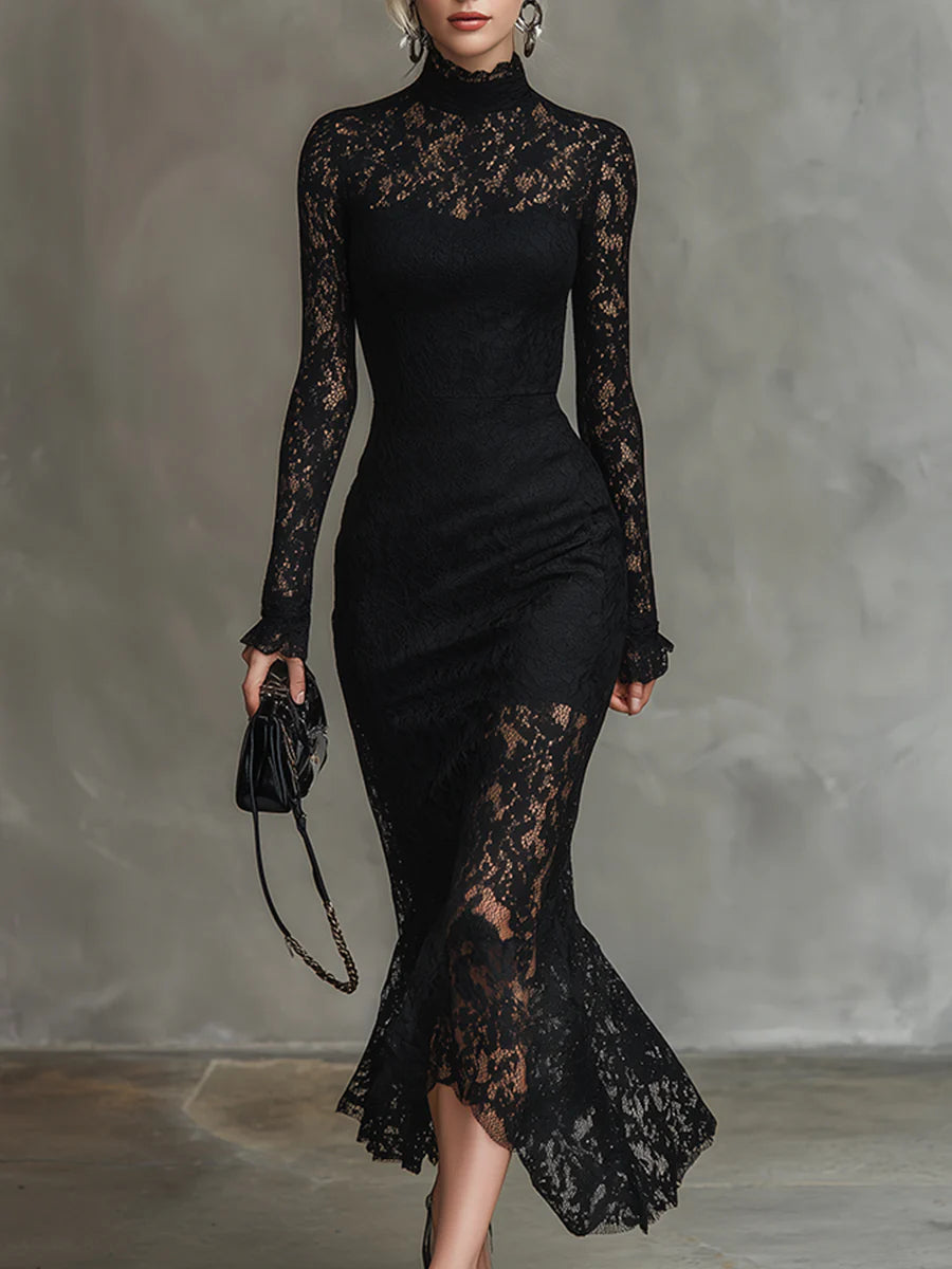 Mariette — Robe longue en dentelle