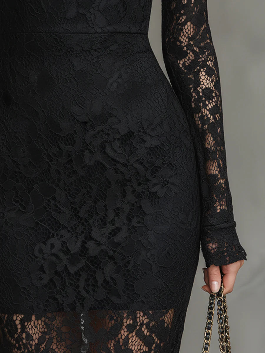 Mariette — Robe longue en dentelle