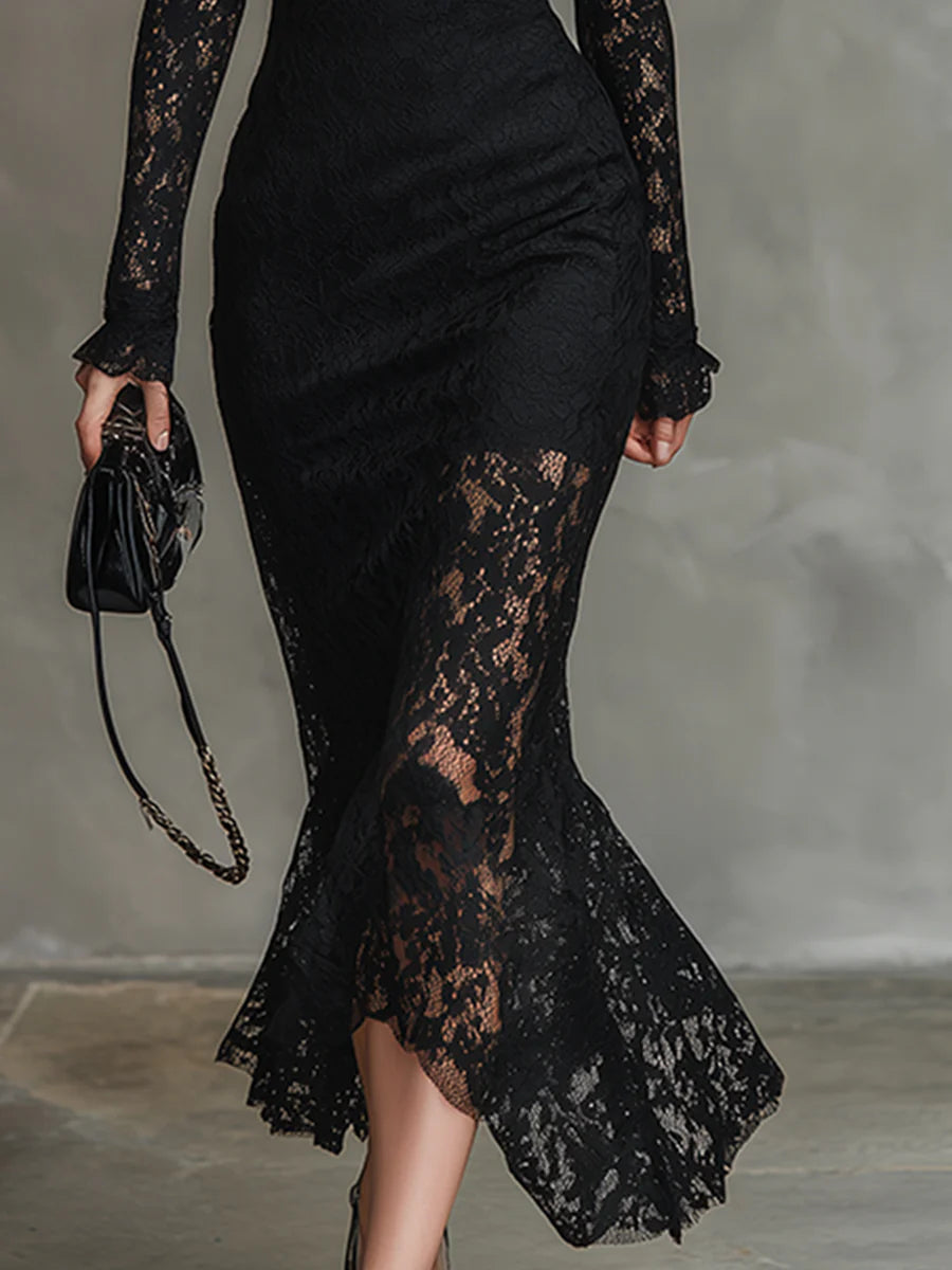 Mariette — Robe longue en dentelle