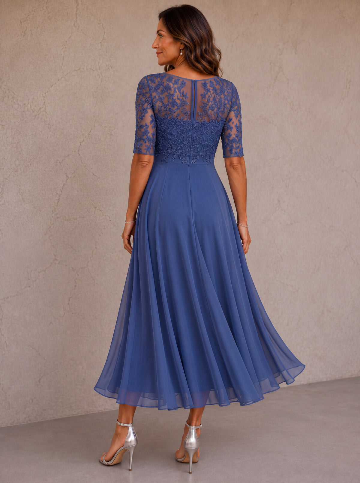 Abella | Robe en Dentelle et Chiffon