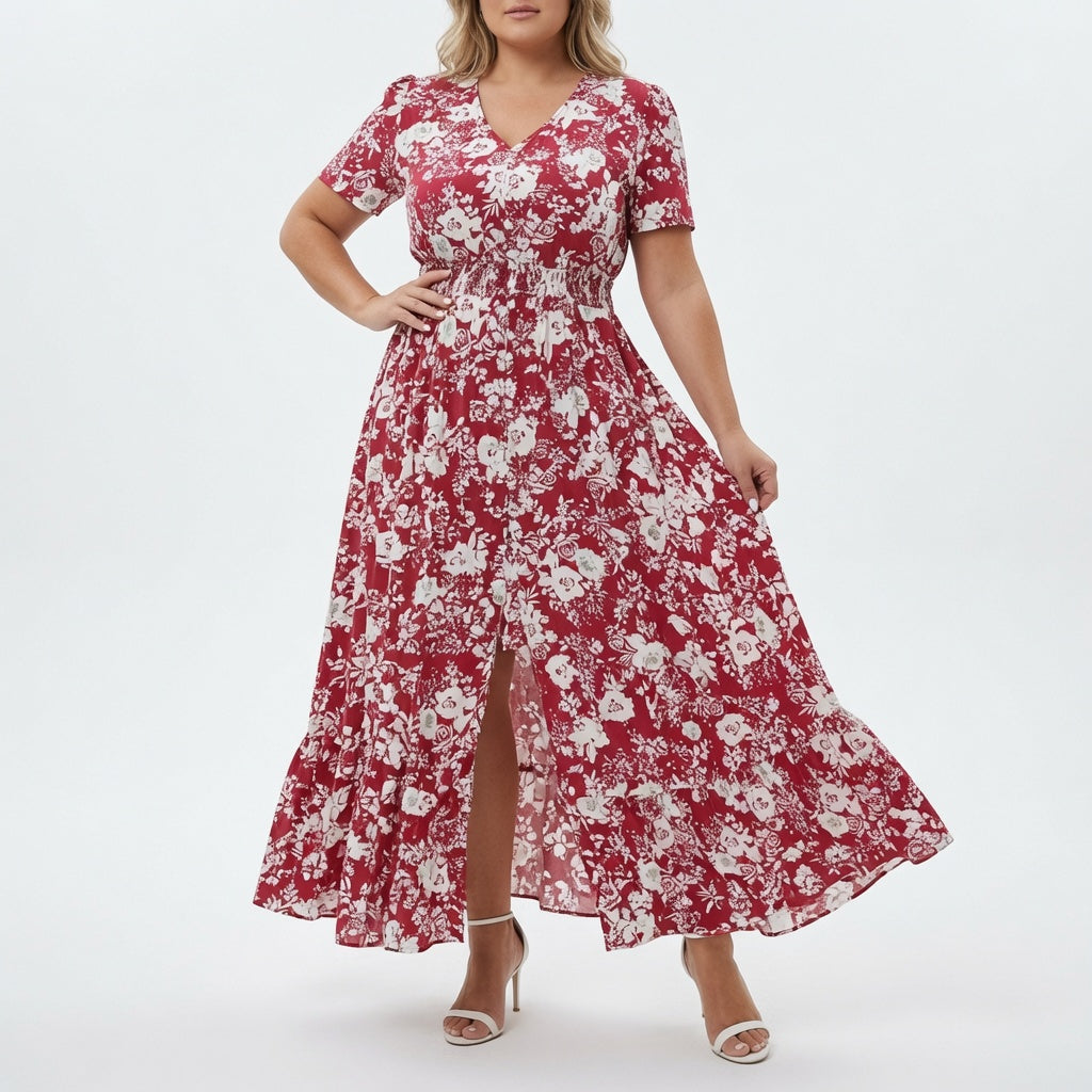 Bohémina — Robe longue à fleurs
