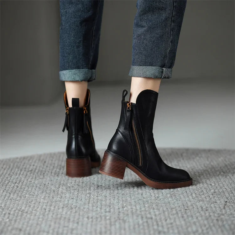 Margaret™ | Bottes en Cuir Élégantes