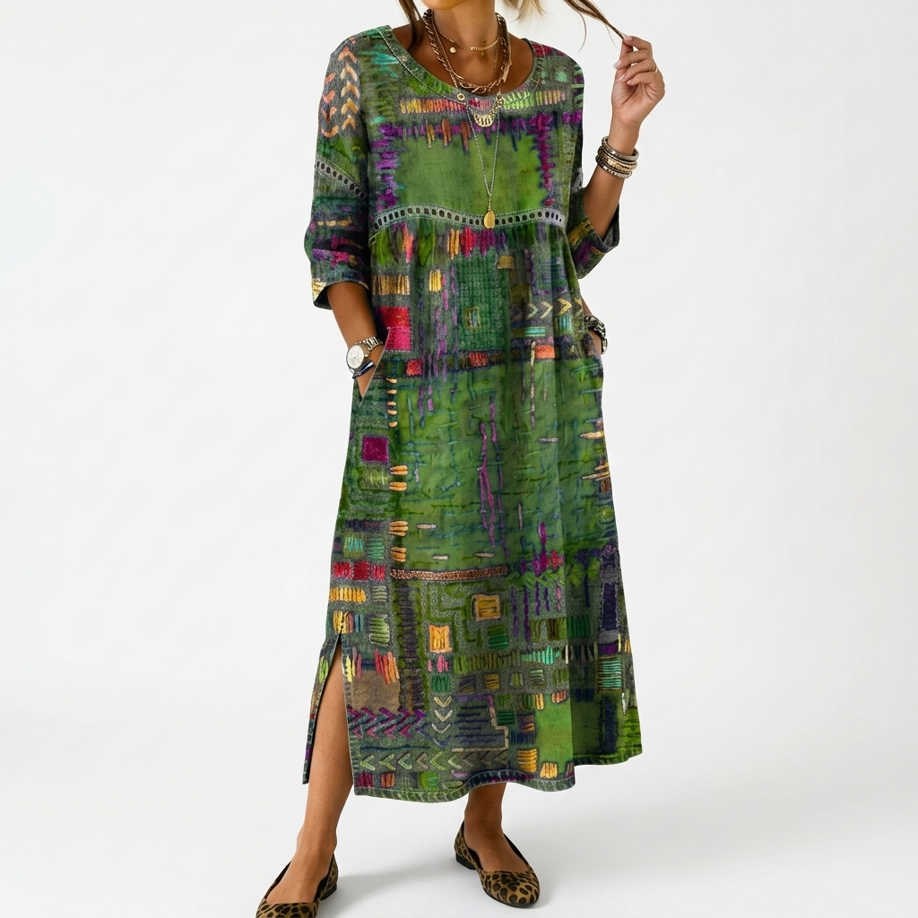 Orélissea™ — Robe bohème artistique fluide élégante