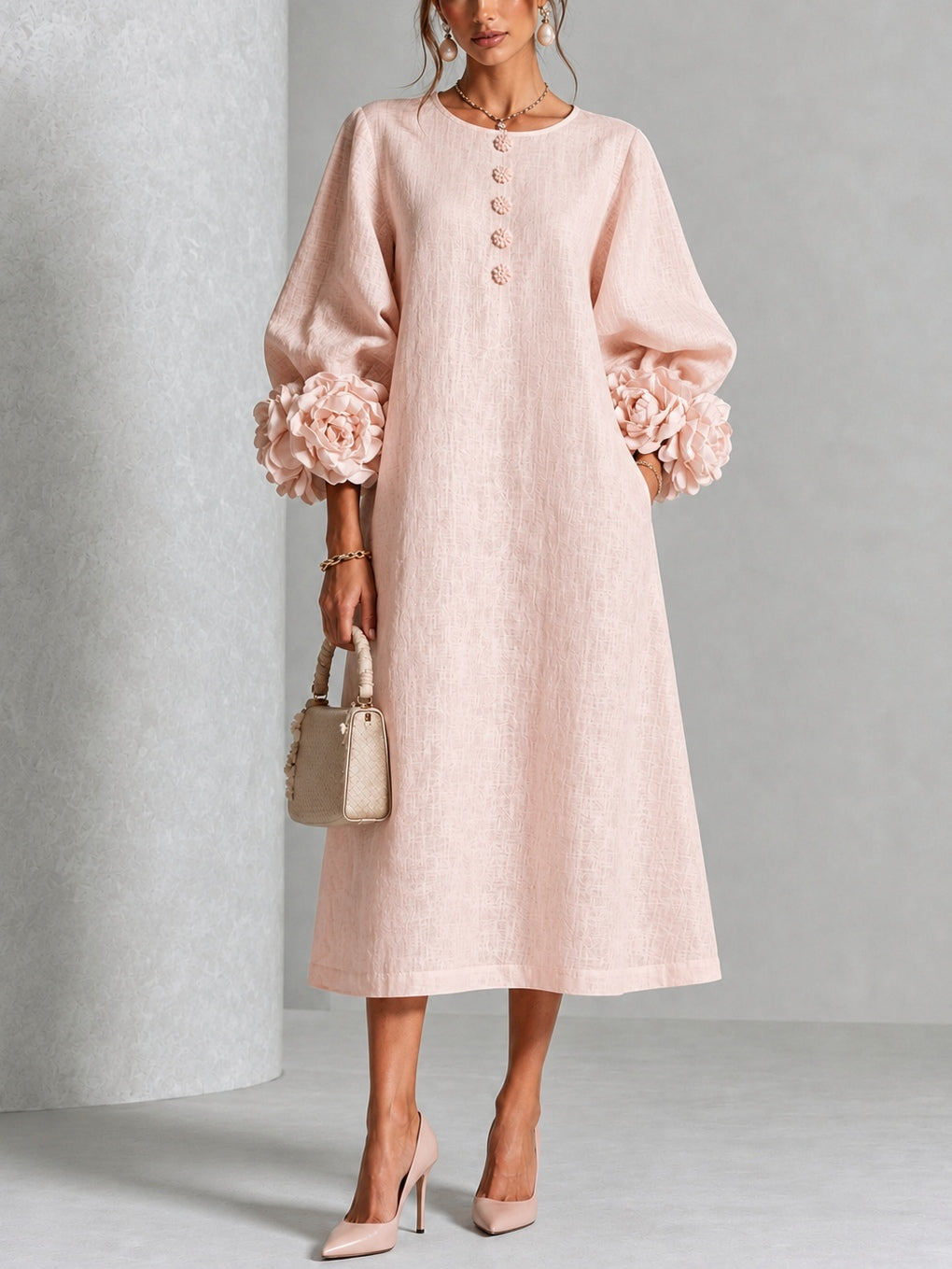 LILIANA - ROBE MIDI FLORALE ÉLÉGANTE