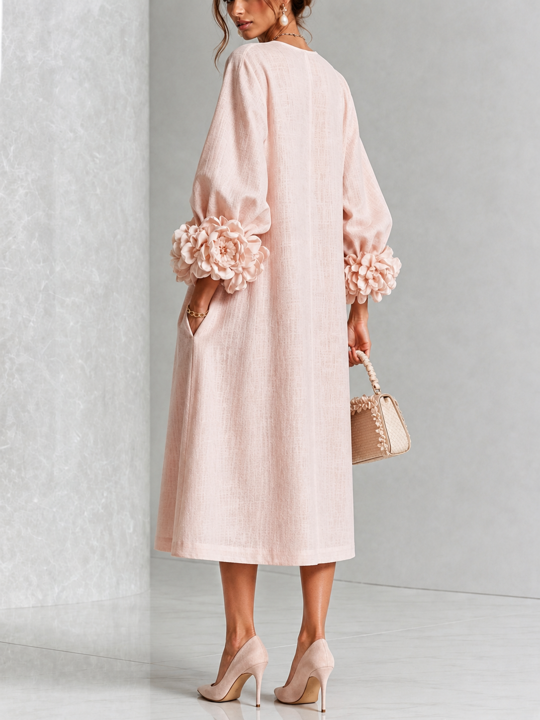 LILIANA - ROBE MIDI FLORALE ÉLÉGANTE