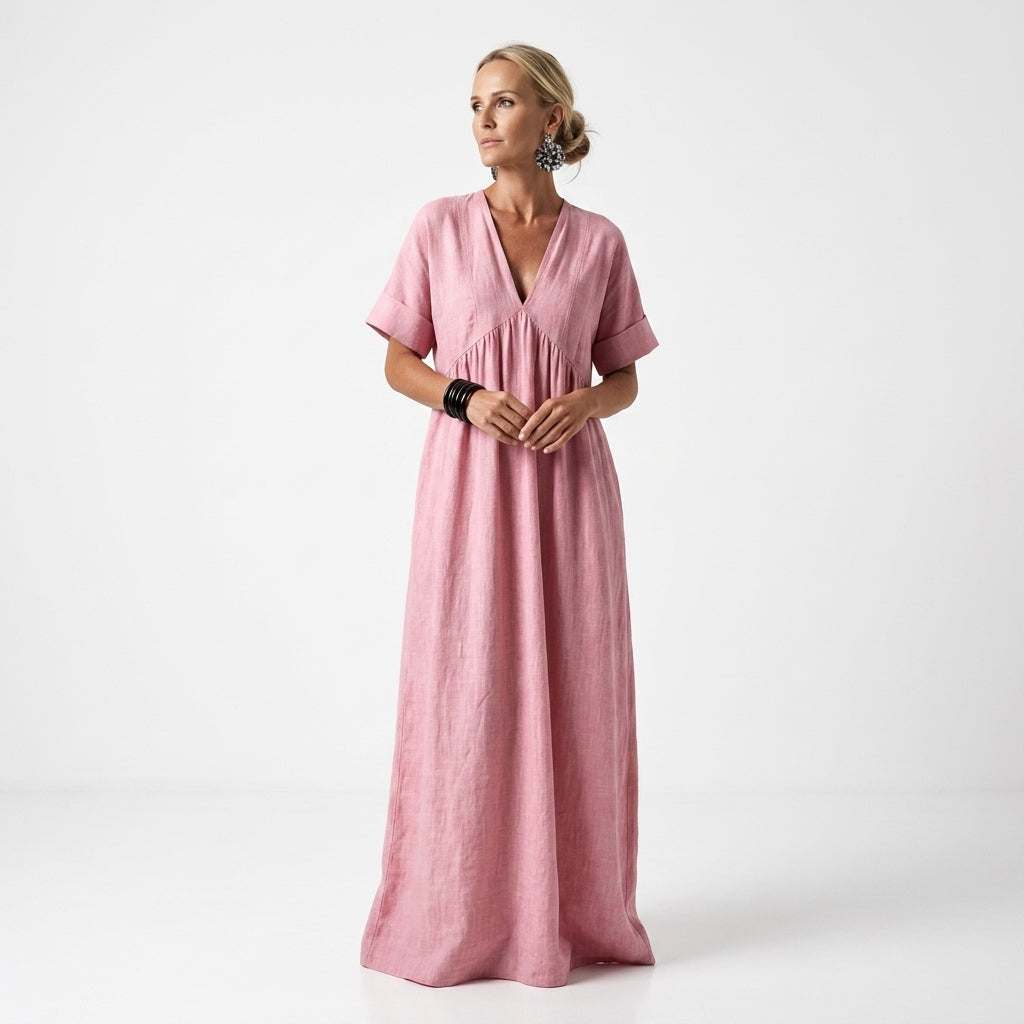 Azurine™ — Robe maxi méditerranéenne fluide vibrante