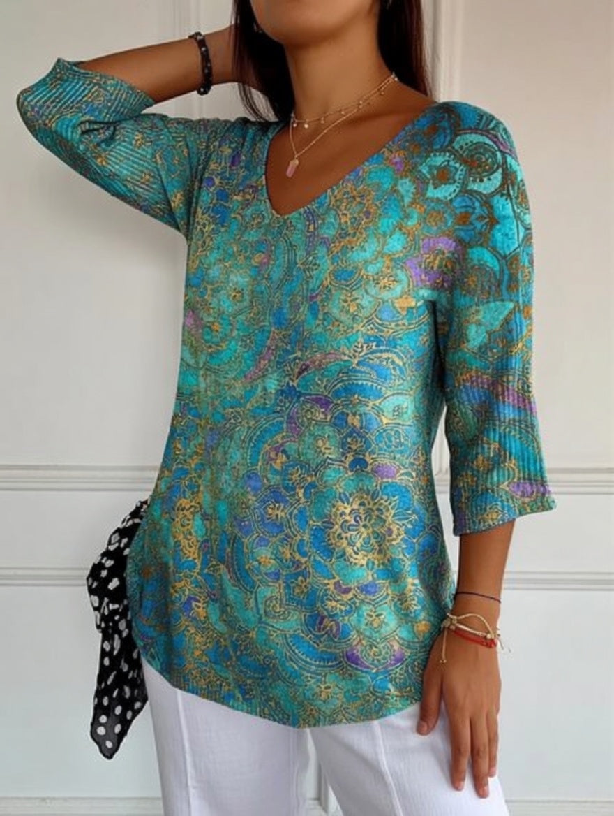 Bérangère — Blouse fluide imprimée