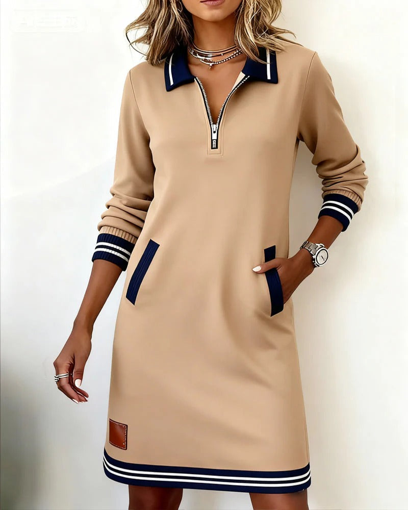 Harper | Robe à col zippé