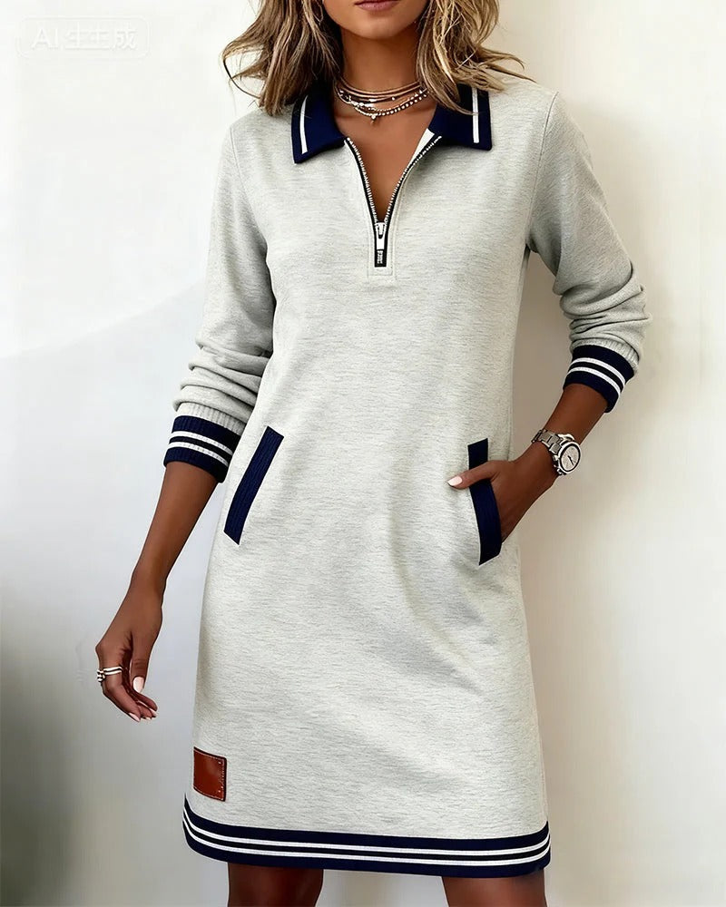Harper | Robe à col zippé